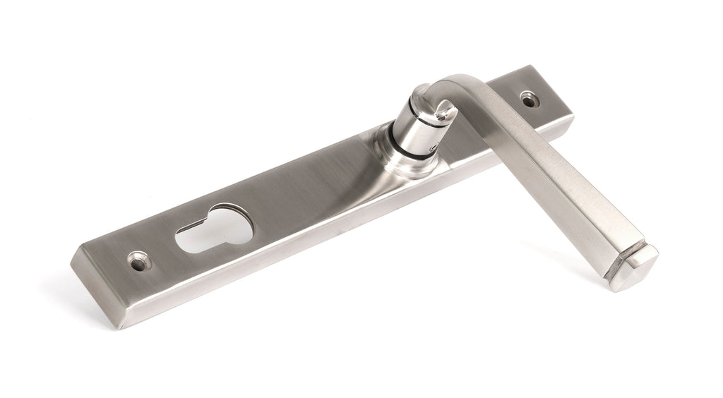 White background image of From The Anvil's Satin Marine SS (316) Avon Slimline Lever Espag. Lock Set | From The Anvil