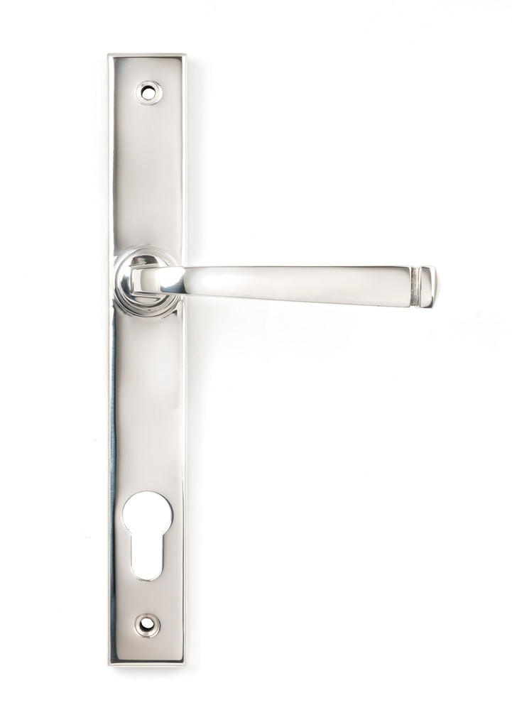 White background image of From The Anvil's Polished Marine SS (316) Avon Slimline Lever Espag. Lock Set | From The Anvil