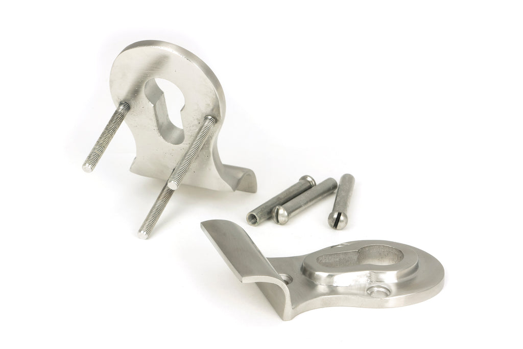 White background image of From The Anvil's Satin Marine SS (316) 50mm Euro Door Pull (Back to Back Fixings) | From The Anvil