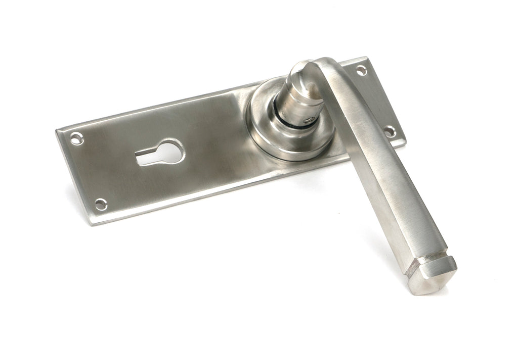 White background image of From The Anvil's Satin Marine SS (316) Avon Lever Lock Set | From The Anvil