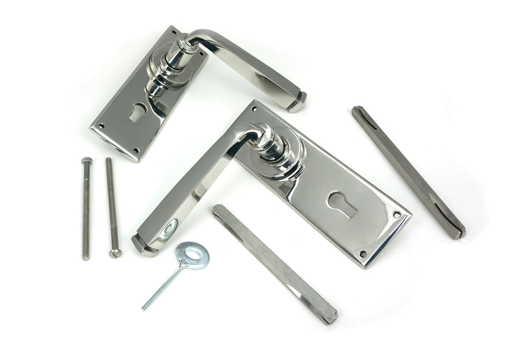 White background image of From The Anvil's Polished Marine SS (316) Avon Lever Lock Set | From The Anvil