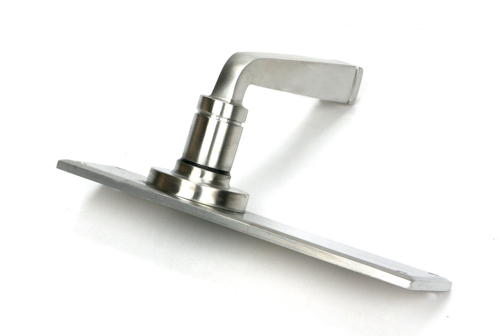 White background image of From The Anvil's Satin Marine SS (316) Avon Lever Latch Set | From The Anvil