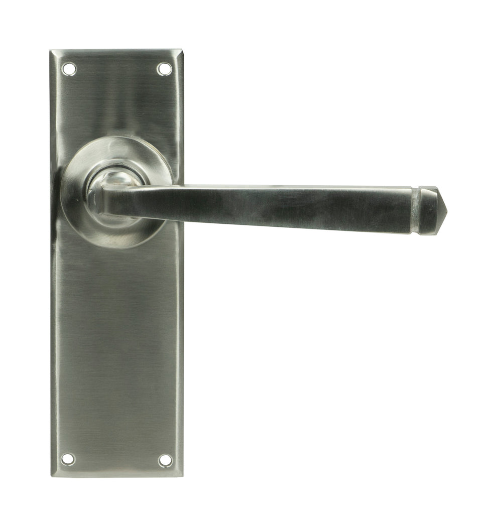 White background image of From The Anvil's Satin Marine SS (316) Avon Lever Latch Set | From The Anvil