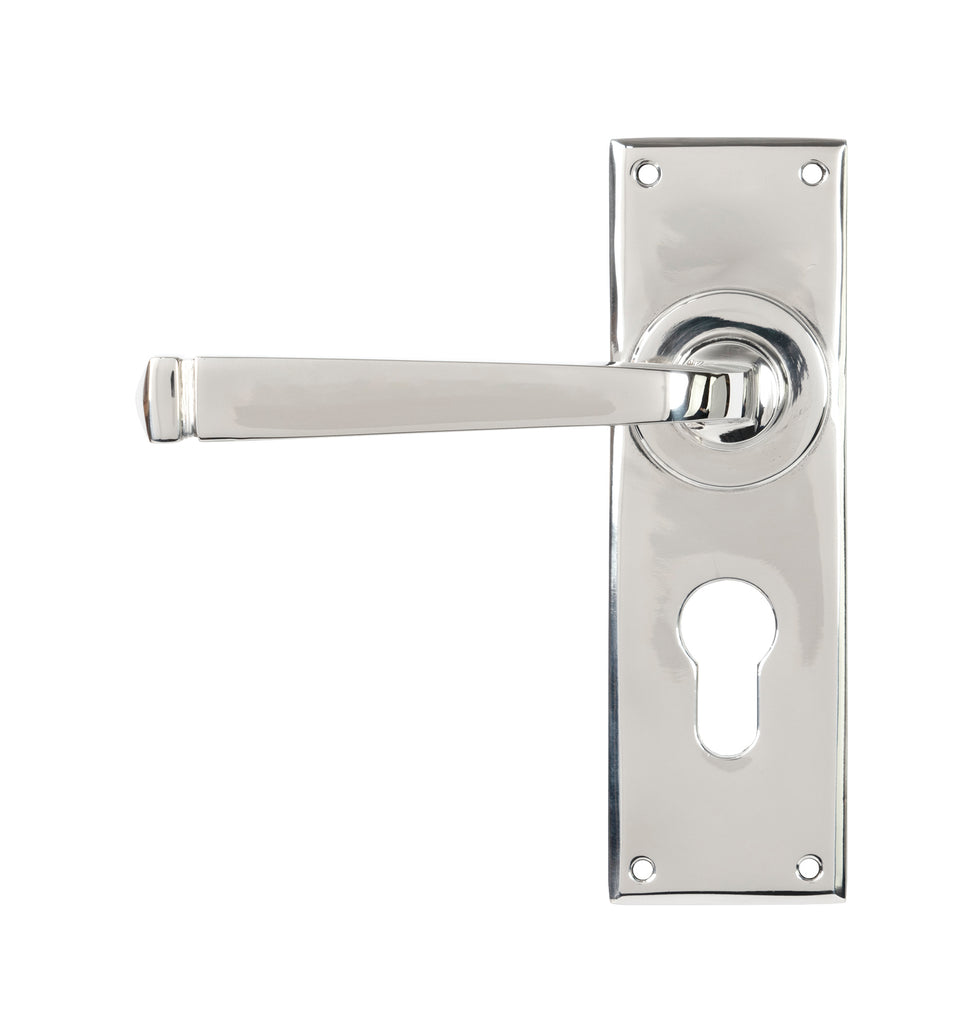 White background image of From The Anvil's Polished Marine SS (316) Avon Lever Euro Lock Set | From The Anvil