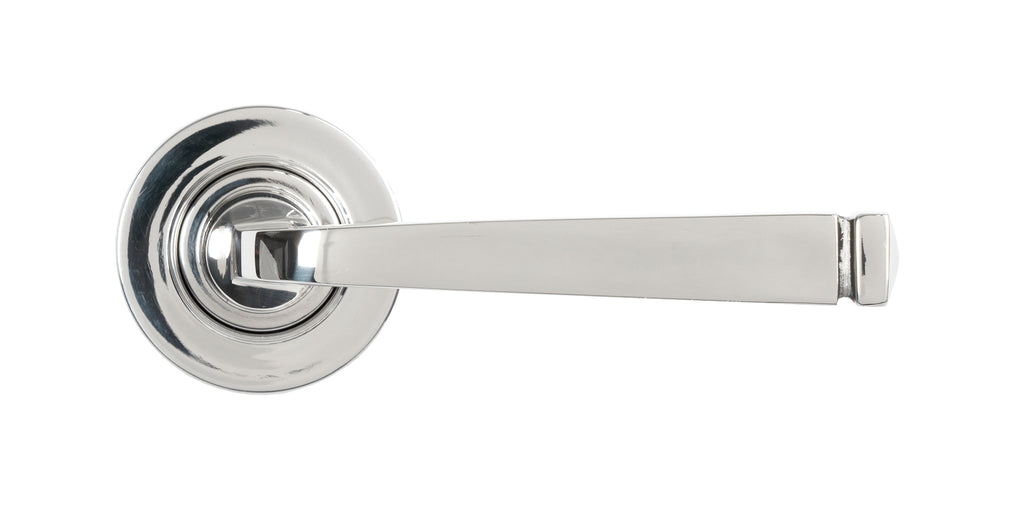 White background image of From The Anvil's Polished Marine Stainless Steel Avon Round Lever on Rose Set (Sprung) | From The Anvil