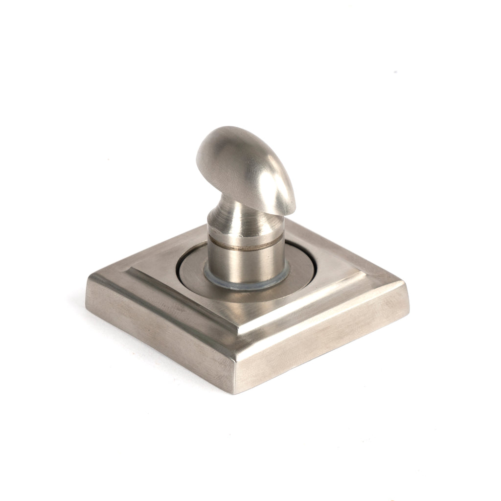 White background image of From The Anvil's Satin Marine Stainless Steel Round Thumbturn Set | From The Anvil