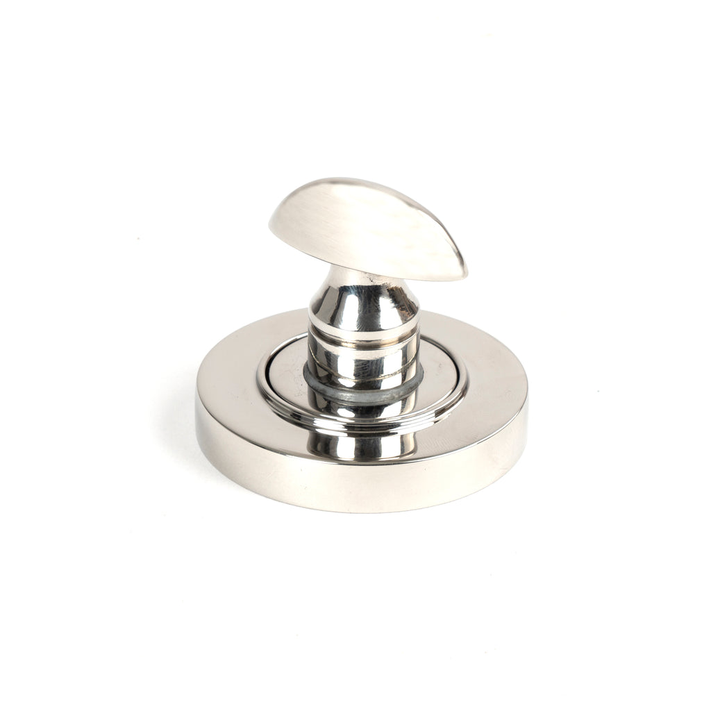 White background image of From The Anvil's Polished Marine Stainless Steel Round Thumbturn Set | From The Anvil
