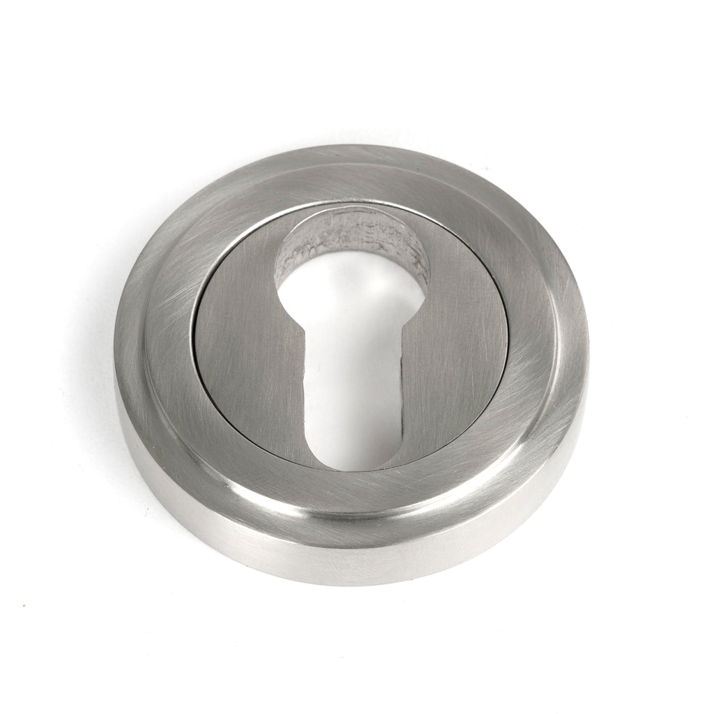 White background image of From The Anvil's Satin Marine SS (316) Round Euro Escutcheon | From The Anvil