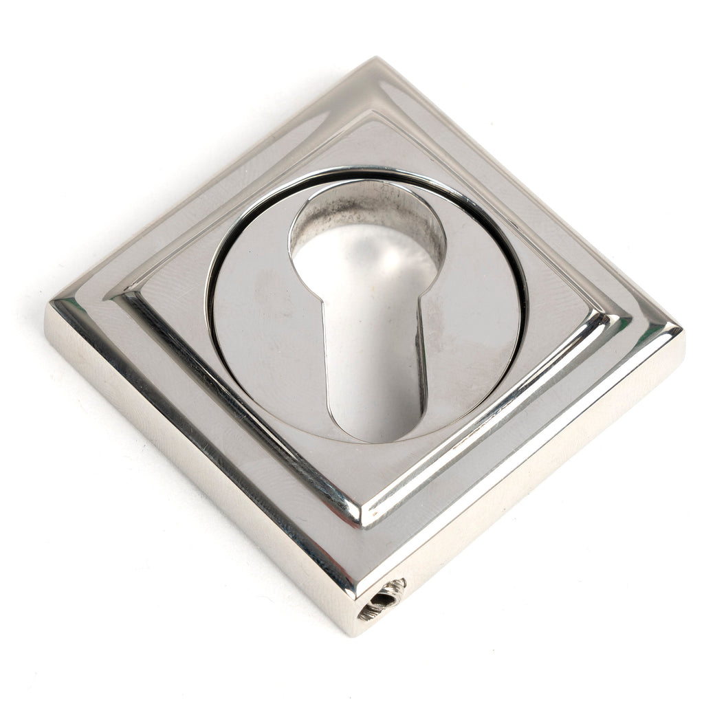White background image of From The Anvil's Polished Marine SS (316) Round Euro Escutcheon | From The Anvil