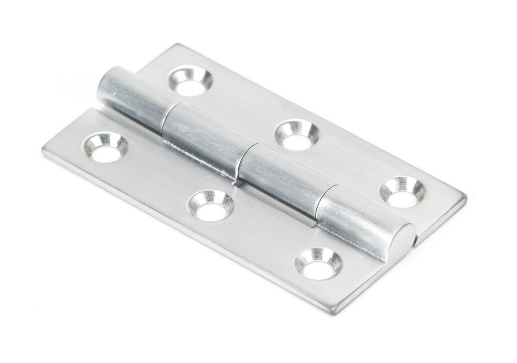 White background image of From The Anvil's Satin Chrome Butt Hinge (pair) | From The Anvil