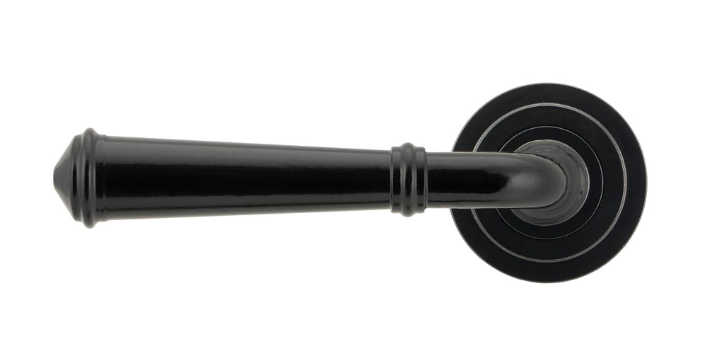 White background image of From The Anvil's Black Regency Lever on Rose Set (Unsprung) | From The Anvil