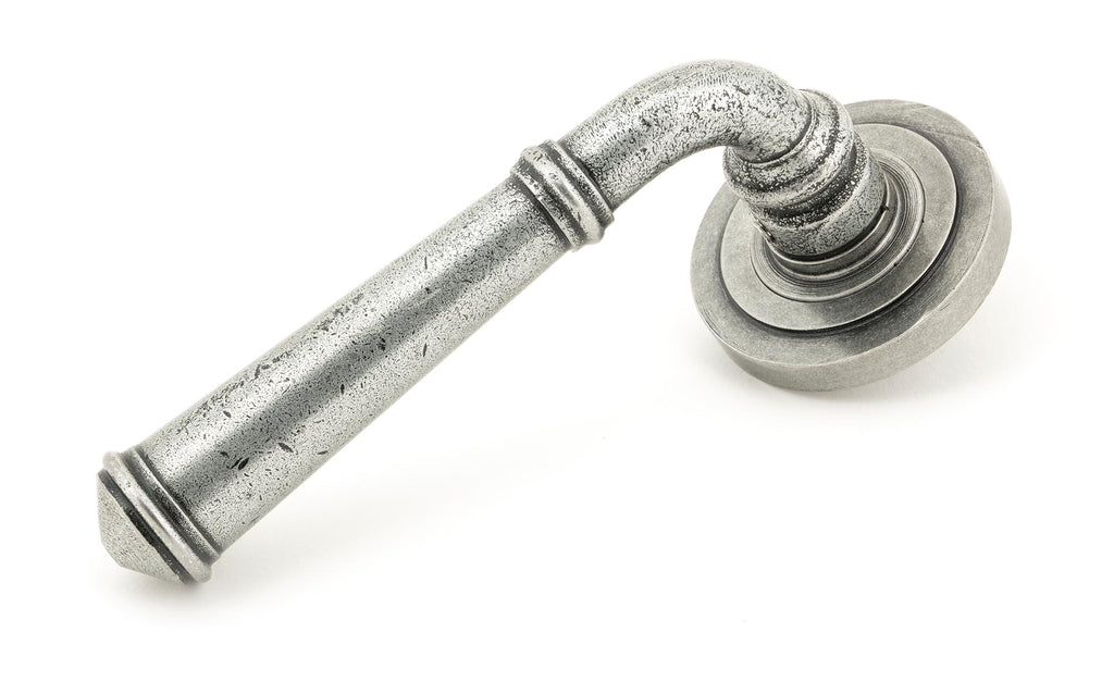 White background image of From The Anvil's Pewter Patina Regency Lever on Rose Set (Unsprung) | From The Anvil