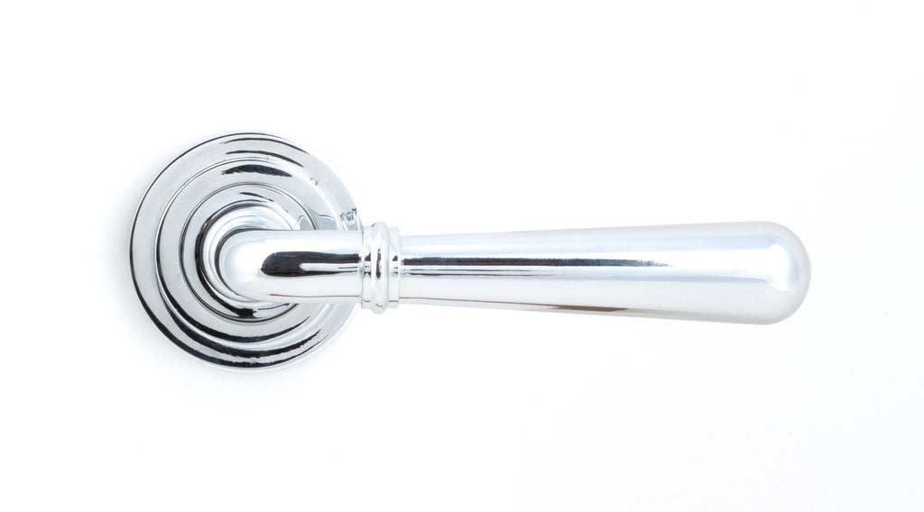 White background image of From The Anvil's Polished Chrome Newbury Lever on Rose Set (Unsprung) | From The Anvil