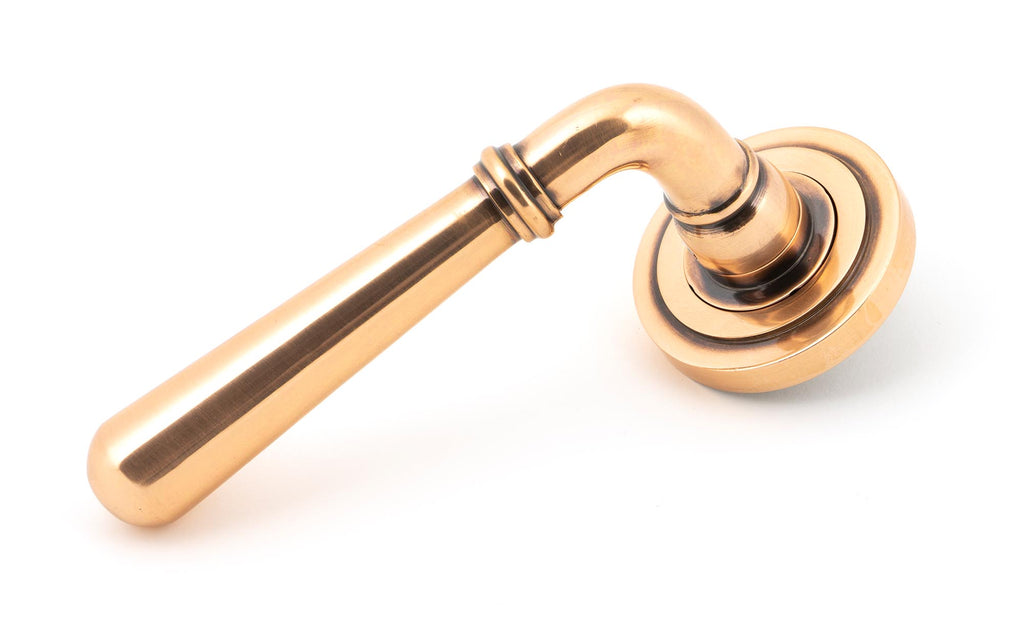 White background image of From The Anvil's Polished Bronze Newbury Lever on Rose Set (Unsprung) | From The Anvil