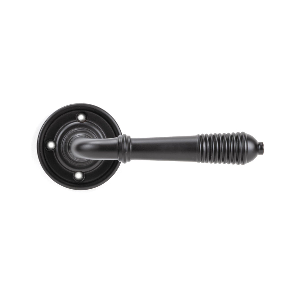 White background image of From The Anvil's Aged Bronze Reeded Lever on Rose Set | From The Anvil
