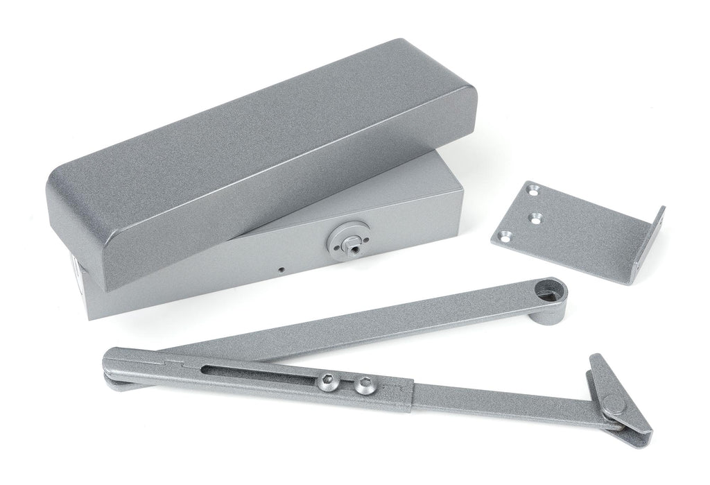 White background image of From The Anvil's Pewter Patina Size 2-5 Door Closer | From The Anvil