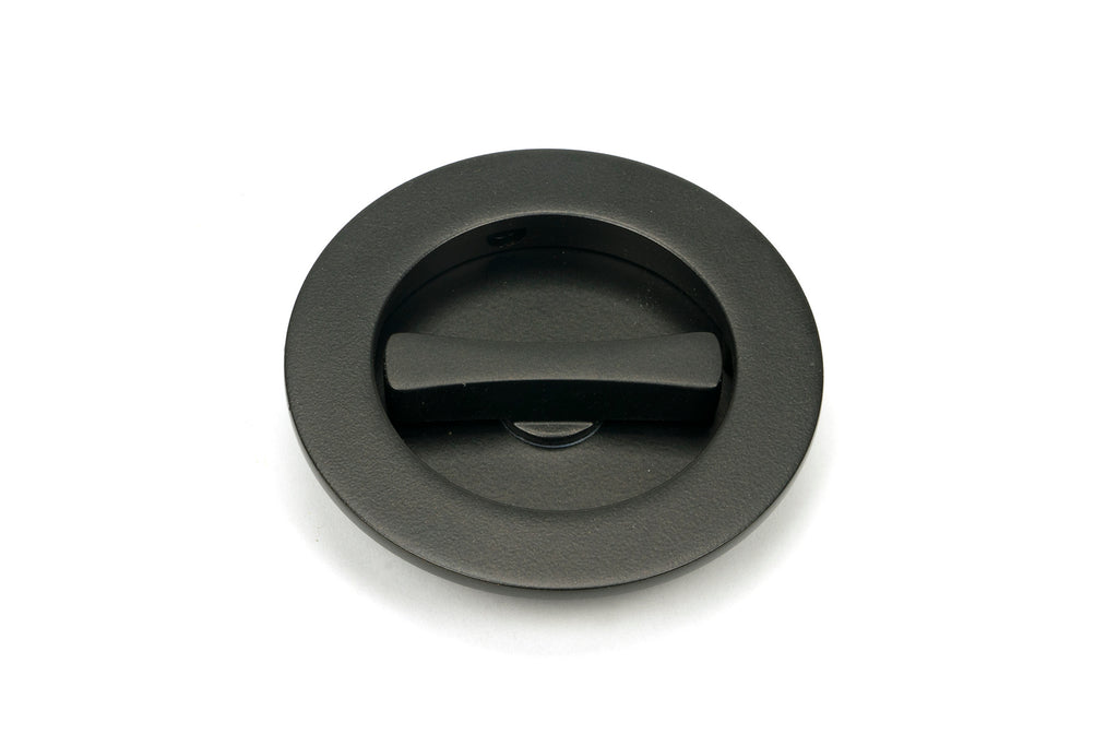 White background image of From The Anvil's Aged Bronze Plain Round Pull - Privacy Set | From The Anvil
