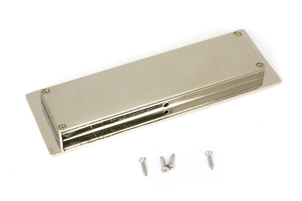 White background image of From The Anvil's Polished Nickel Art Deco Rectangular Pull | From The Anvil