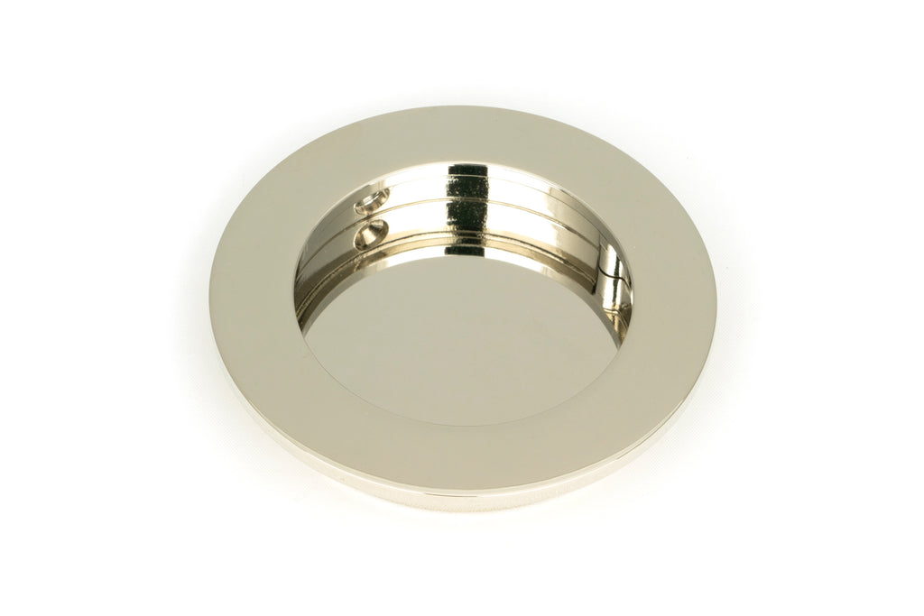 White background image of From The Anvil's Polished Nickel Plain Round Pull | From The Anvil