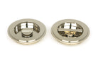 From The Anvil's Polished Nickel Art Deco Round Pull - Privacy Set