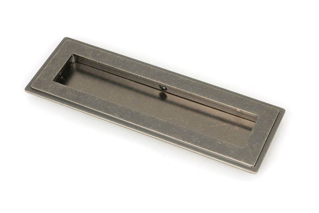 White background image of From The Anvil's Pewter Patina Art Deco Rectangular Pull | From The Anvil