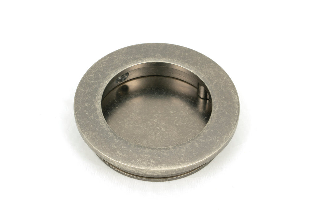 White background image of From The Anvil's Pewter Patina Plain Round Pull | From The Anvil