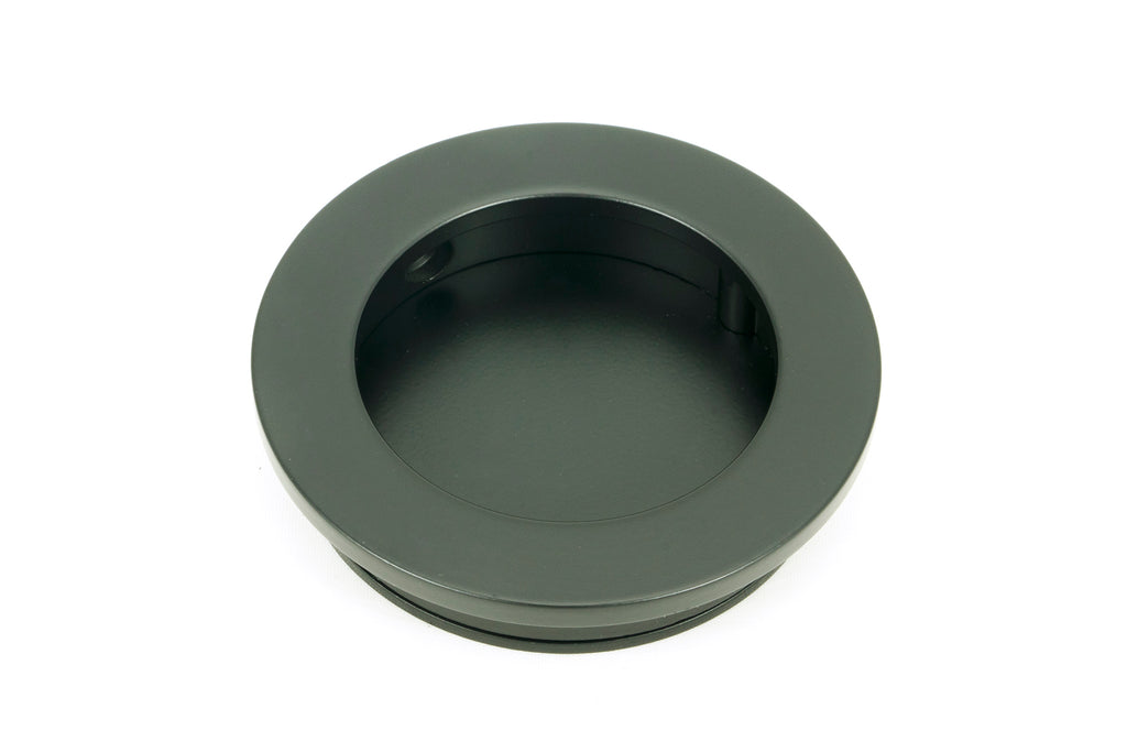 White background image of From The Anvil's Matt Black Plain Round Pull | From The Anvil
