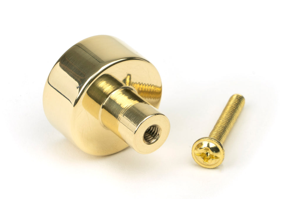 White background image of From The Anvil's Polished Brass 25mm Kelso Cabinet Knob | From The Anvil