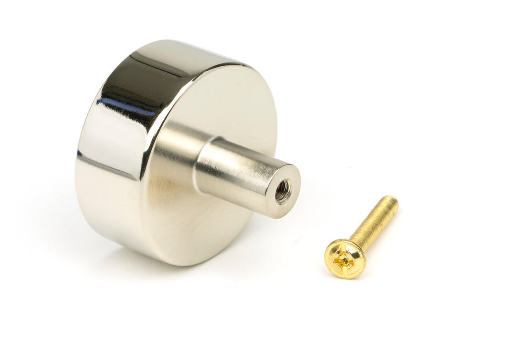 White background image of From The Anvil's Polished Nickel 38mm Kelso Cabinet Knob | From The Anvil