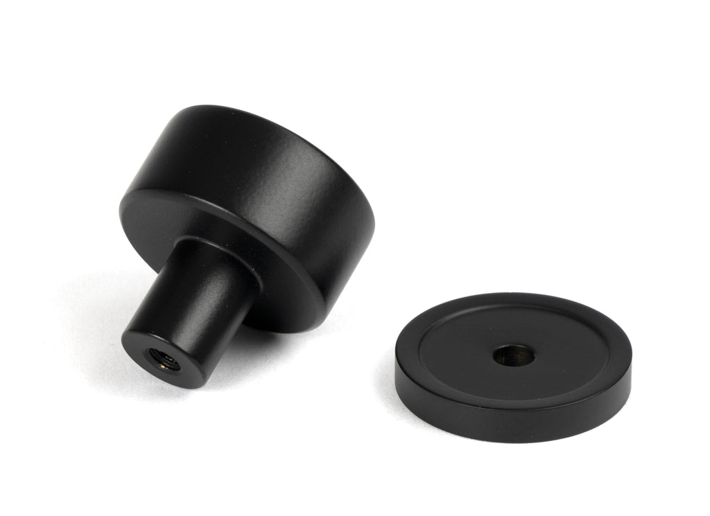 White background image of From The Anvil's Matt Black 25mm Kelso Cabinet Knob | From The Anvil