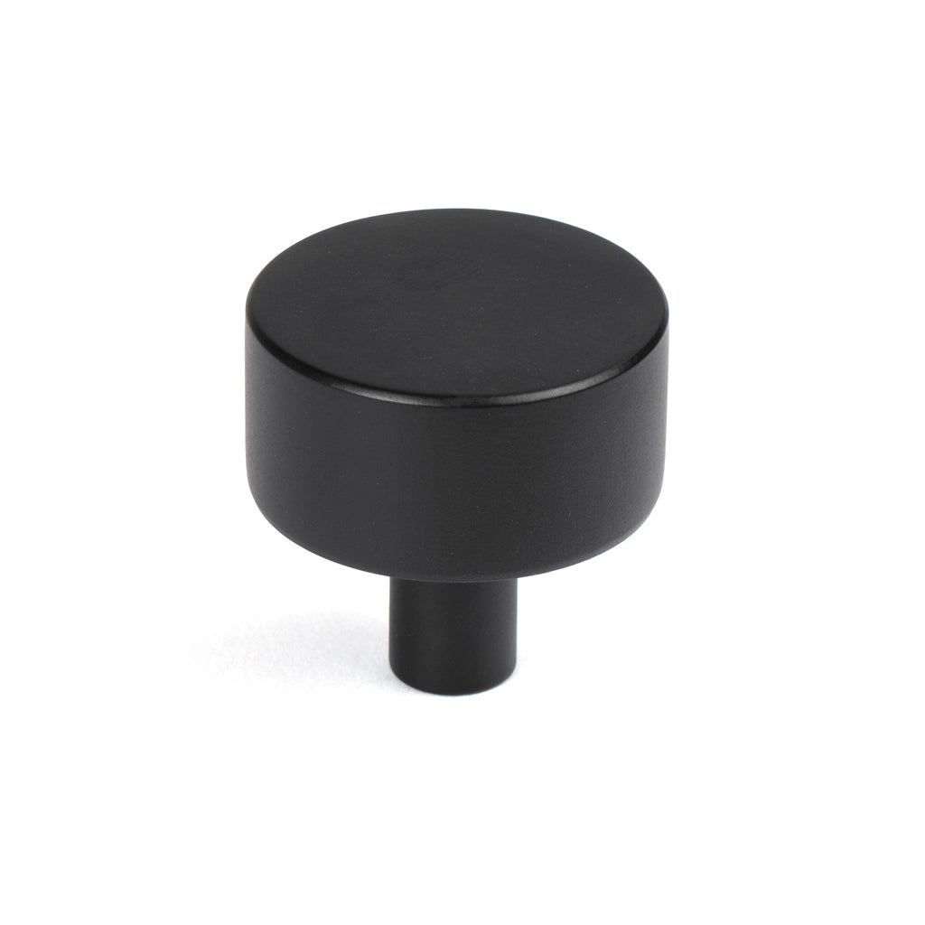 White background image of From The Anvil's Matt Black 32mm Kelso Cabinet Knob | From The Anvil