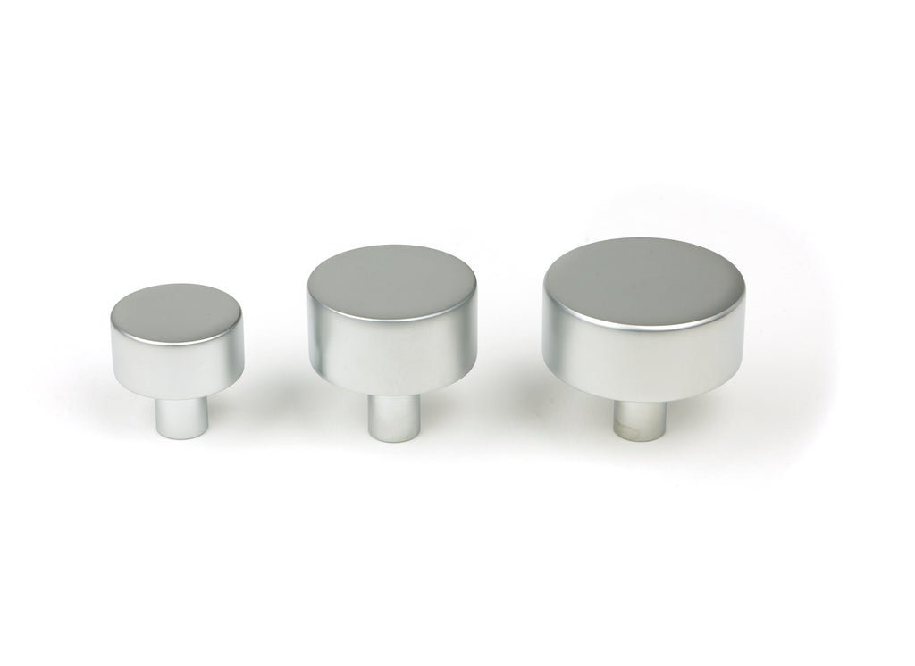 White background image of From The Anvil's Satin Chrome 25mm Kelso Cabinet Knob | From The Anvil