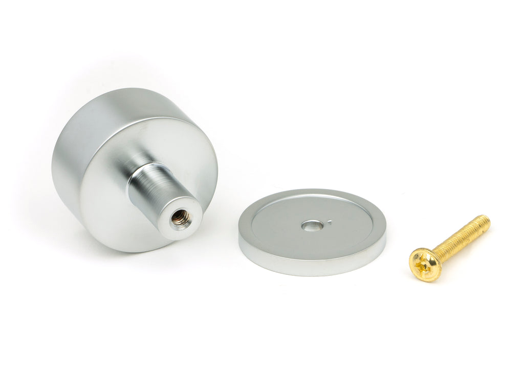 White background image of From The Anvil's Satin Chrome 32mm Kelso Cabinet Knob | From The Anvil