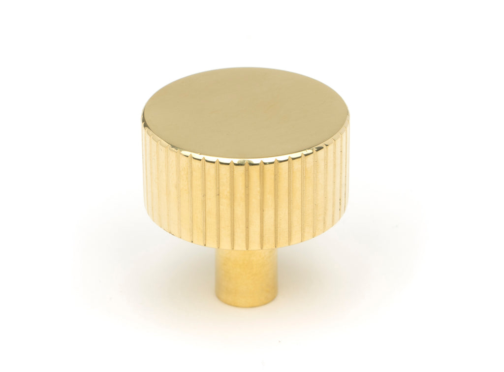 White background image of From The Anvil's Polished Brass 32mm Judd Cabinet Knob | From The Anvil