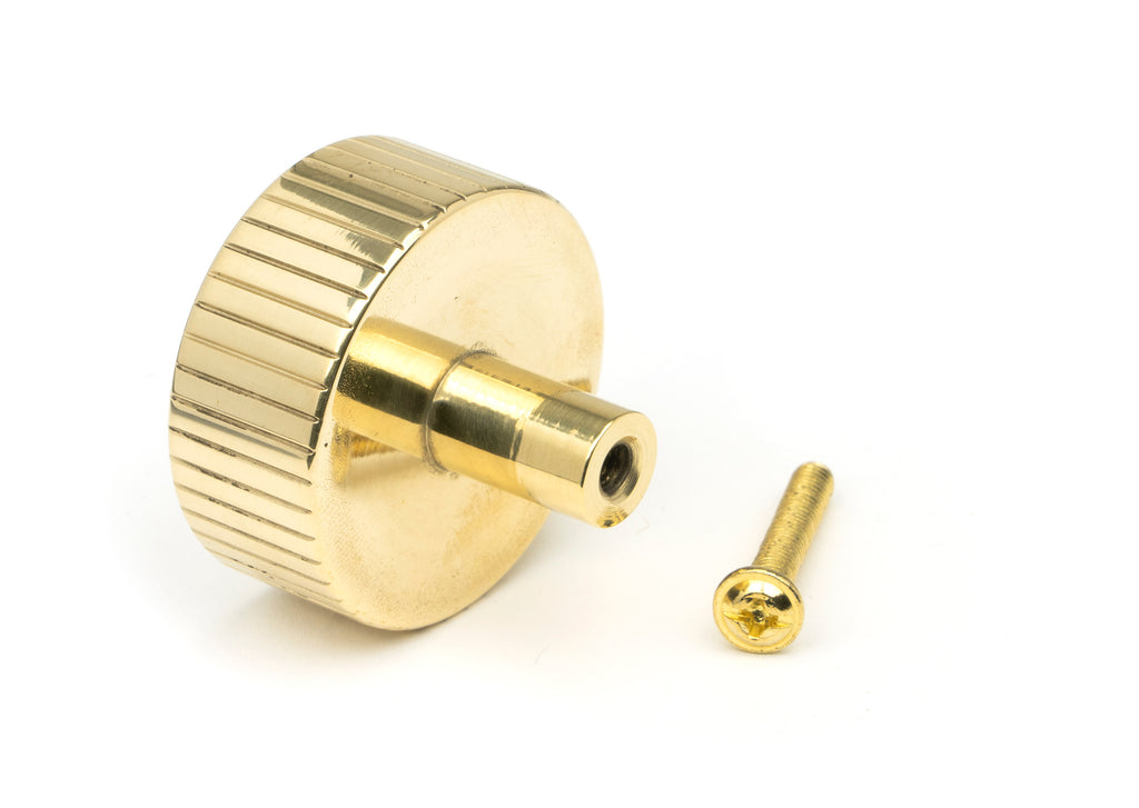 White background image of From The Anvil's Polished Brass 38mm Judd Cabinet Knob | From The Anvil