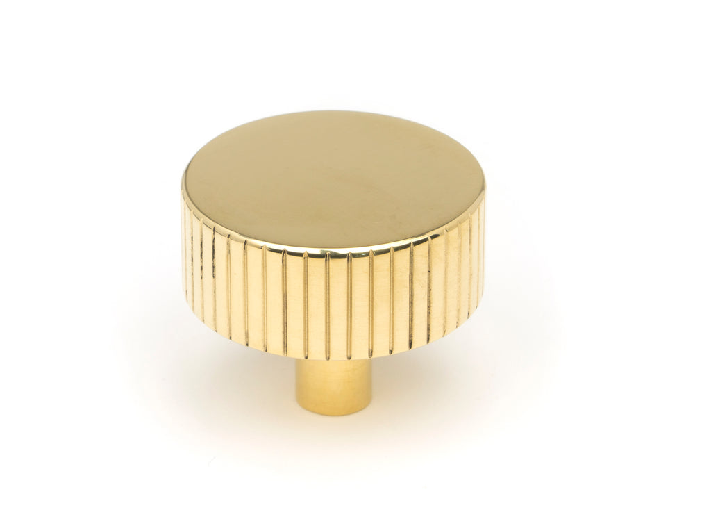 White background image of From The Anvil's Polished Brass 38mm Judd Cabinet Knob | From The Anvil