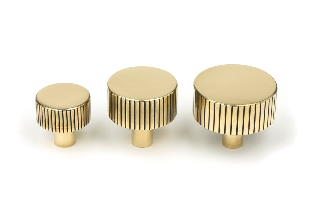White background image of From The Anvil's Aged Brass 32mm Judd Cabinet Knob | From The Anvil