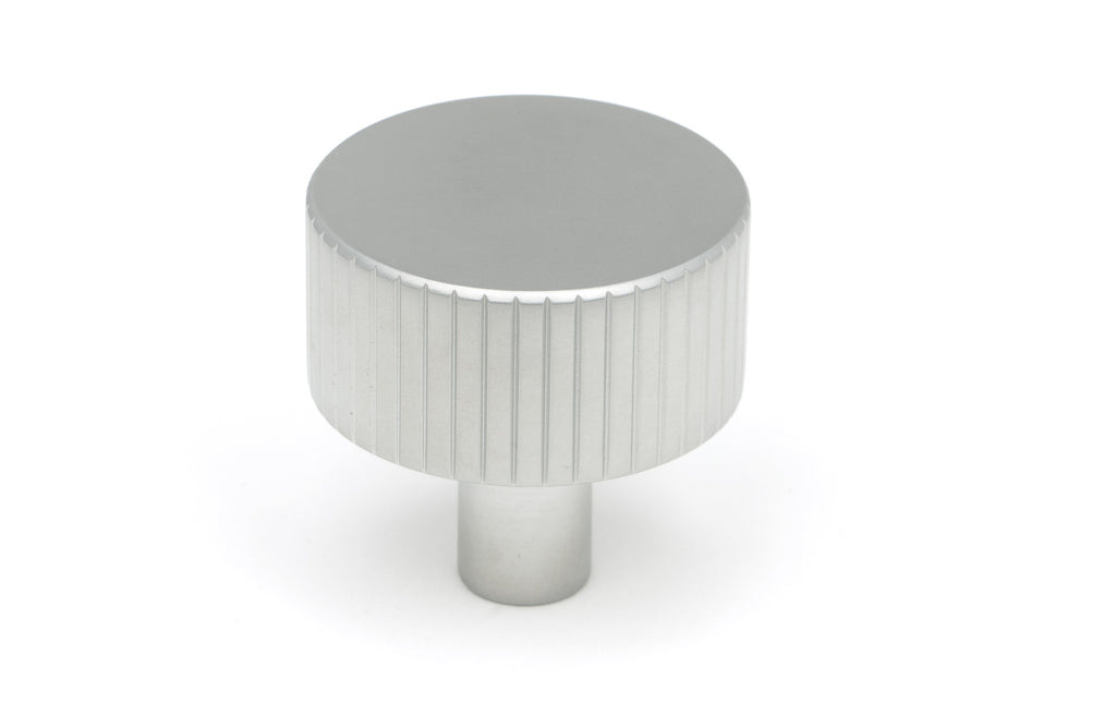 White background image of From The Anvil's Satin Chrome 32mm Judd Cabinet Knob | From The Anvil