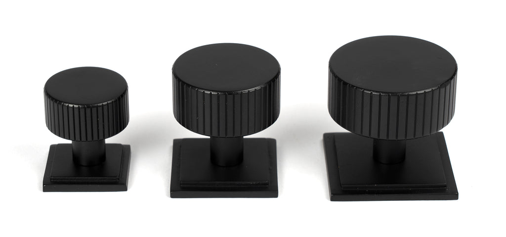 White background image of From The Anvil's Matt Black 25mm Judd Cabinet Knob | From The Anvil