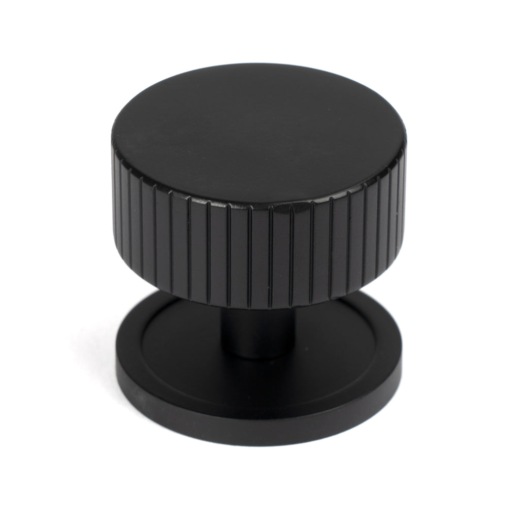 White background image of From The Anvil's Matt Black 38mm Judd Cabinet Knob | From The Anvil