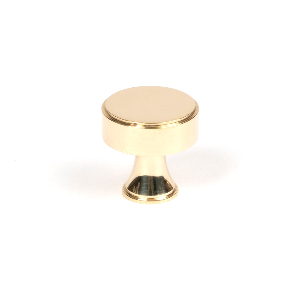 White background image of From The Anvil's Polished Brass Scully Cabinet Knob | From The Anvil