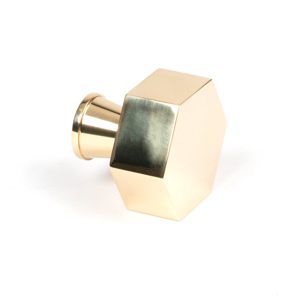 White background image of From The Anvil's Polished Brass Kahlo Cabinet Knob | From The Anvil