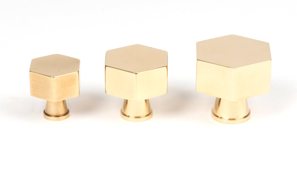 White background image of From The Anvil's Polished Brass Kahlo Cabinet Knob | From The Anvil