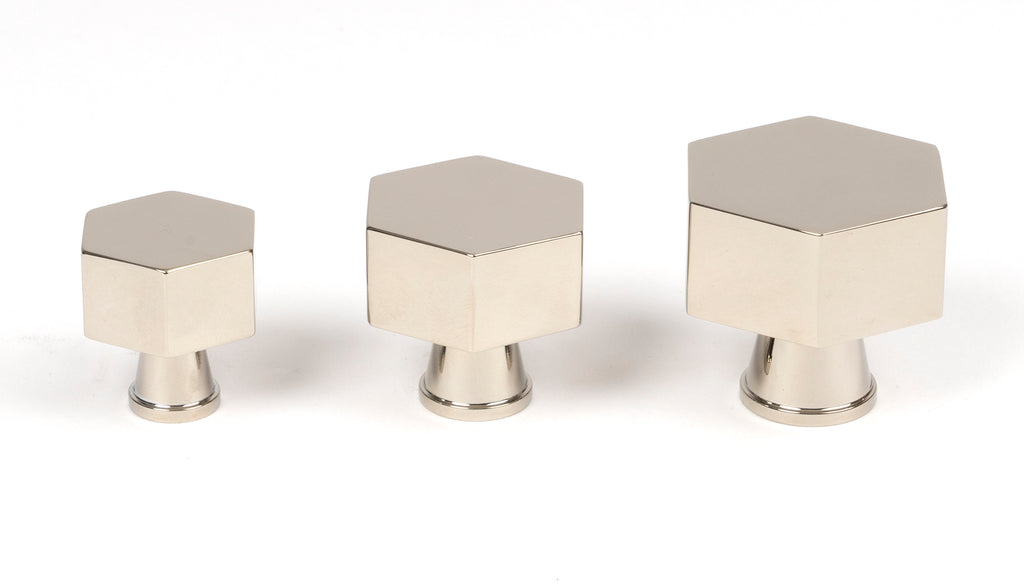 White background image of From The Anvil's Polished Nickel Kahlo Cabinet Knob | From The Anvil