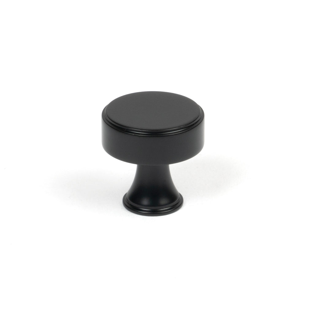 White background image of From The Anvil's Matt Black Scully Cabinet Knob | From The Anvil