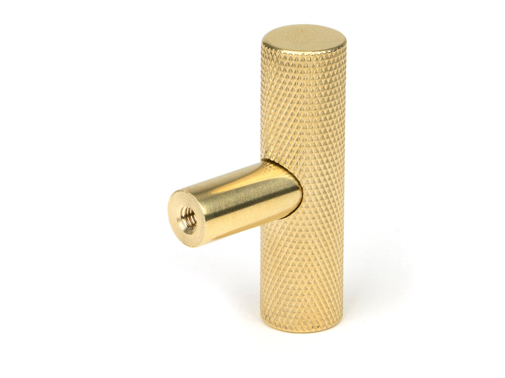 White background image of From The Anvil's Polished Brass Brompton T-Bar | From The Anvil