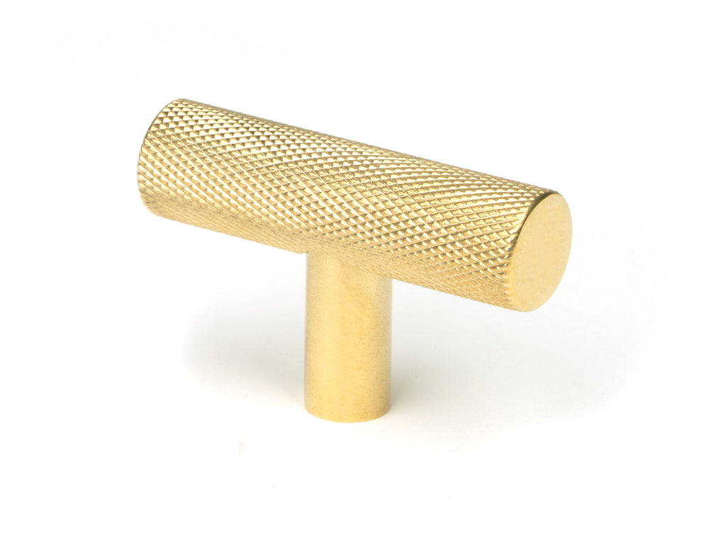 White background image of From The Anvil's Polished Brass Brompton T-Bar | From The Anvil