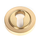 From The Anvil's Polished Brass Round Euro Escutcheon
