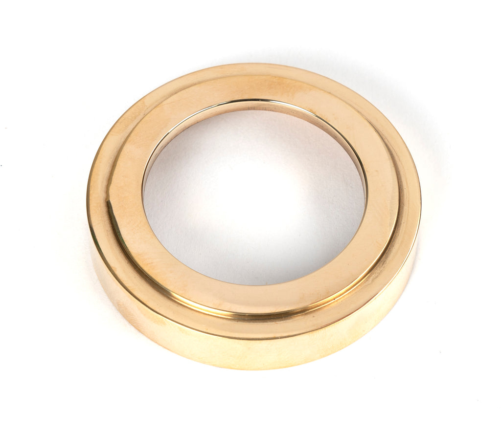 White background image of From The Anvil's Polished Brass Round Euro Escutcheon | From The Anvil