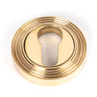 From The Anvil's Polished Brass Round Euro Escutcheon